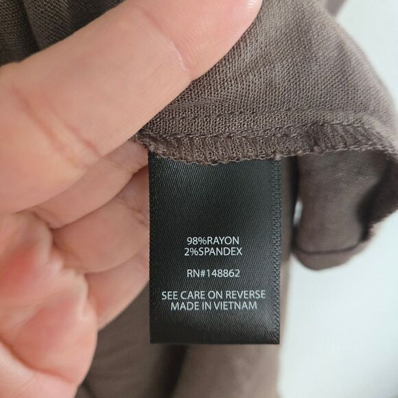 Torrid Skater Mini Dress Slub Puff Sleeve Brown Size 1X 14/16 - Picture 12 of 12